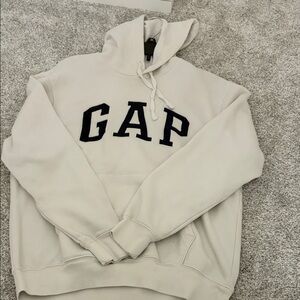 GAP Cream Hoodie with Navy Logo